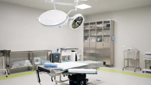 in a Modern Clinic in a Bright Spacious and Clean Plastic Surgery Operating Room the Necessary