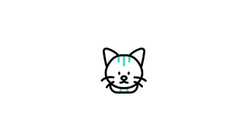 Animiertes Katzensymbol