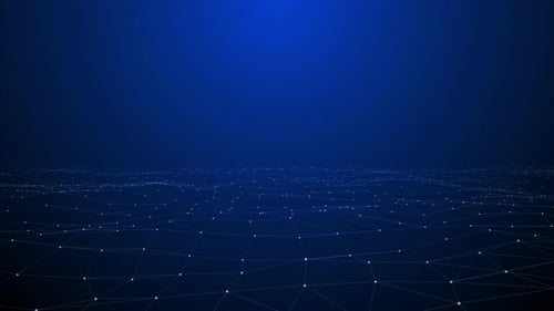 Futuristic Technology Logo Reveal with Blue Data Interface