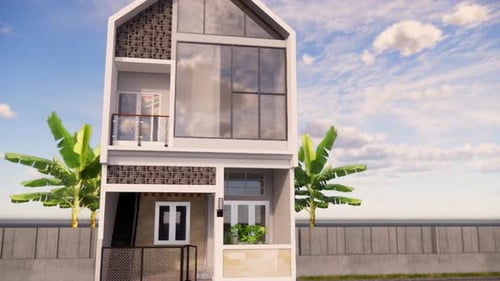 Dramatic 3D ArchViz - Tropical Modern Home with Full Glass Façade