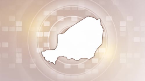 Modern Map Outline Reveal Animation for Niger