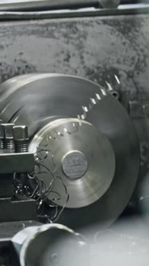 Metalldrehmaschine, die zylindrische Objekte in der Werkstatt formt