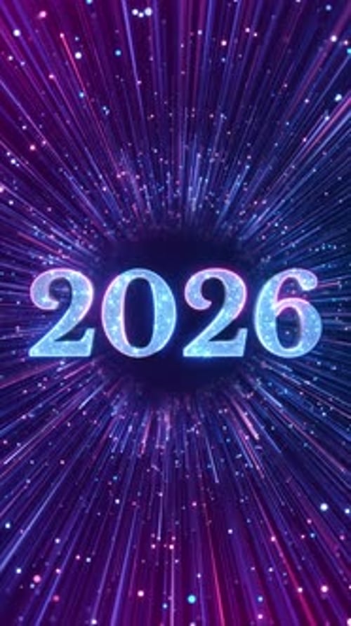 2026 feliz ano novo, partículas brilhantes, fogos de artifício, fundo de celebração, ouro cintilante, feliz novo