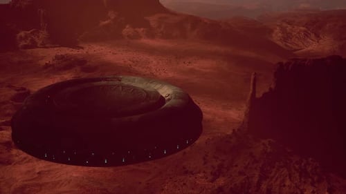 Nave espacial extraterrestre sobrevolando Arizona