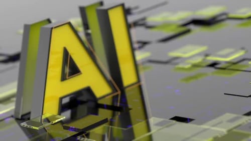 Futuristic 3D AI Text Animation Reveal