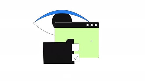 Supervision du contenu Web et de la communication, animation de l'interface utilisateur d'intégration en 2D