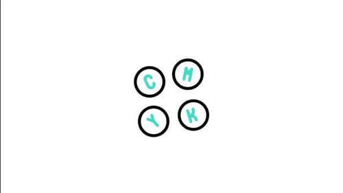 Hand Drawn CMYK Letters Reveal Animation