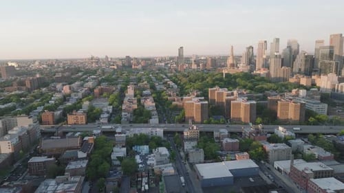 Aerial view of homes in Fort Greene Brooklyn
