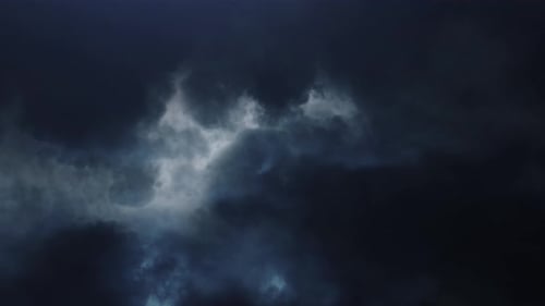 Dark Stormy Clouds Moving across Sky