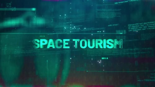 Futuristic Digital Code Space Tourism Text Reveal