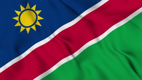 Namibia Flag Waving Loop