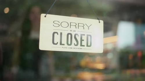 Woman entrepreneur with Open sign in cafe shop , small business concept