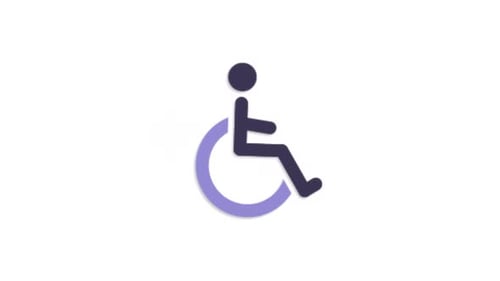 Animated Wheelchair Accessibility Symbol Reveal