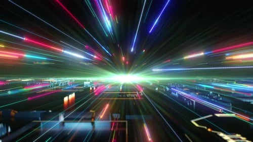 Techno Colorful Tunnel