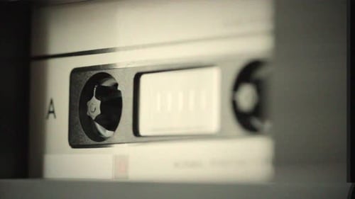 Close Up of a Cassette Tape