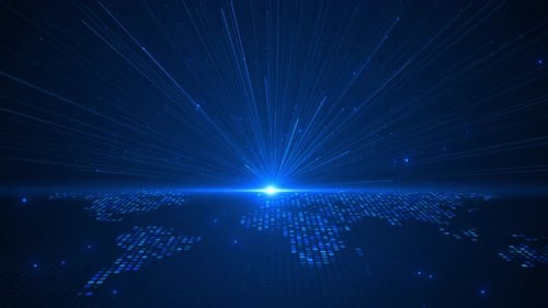 Dynamic Blue Digital Global Network Data Lines Abstract Background