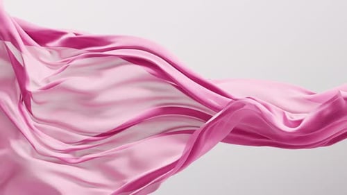Elegant Pink Flowing Fabric Background Animation
