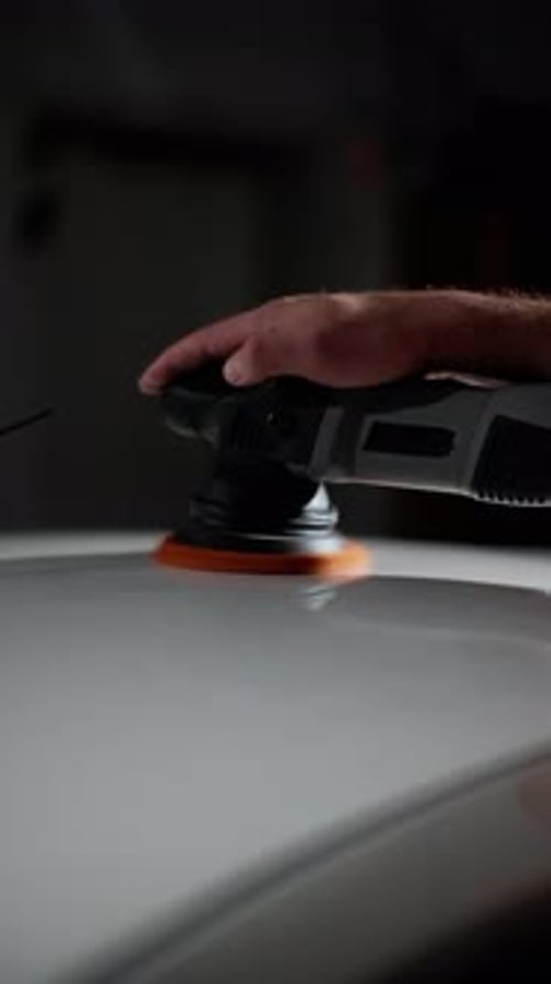 Car Detailing and Polishing Vehicle with Electric Buffer