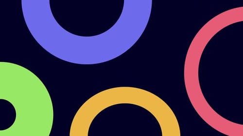 Animated Geometric pattern or background. Abstract moving shapes background, vintage retro colors