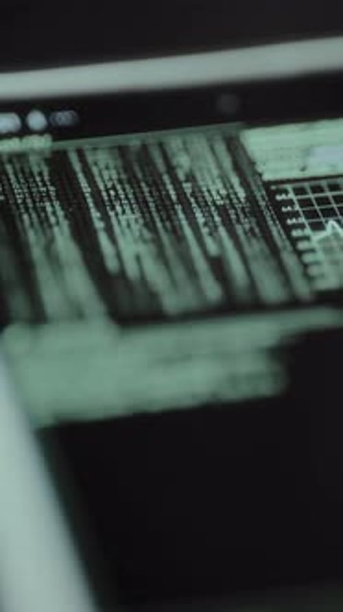 Rain of Alphanumeric Characters Cybersecurity Concept