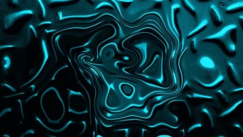Abstract Cyan Liquid Flow Warp Background Animation