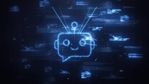 Futuristic AI Chatbot Digital Reveal