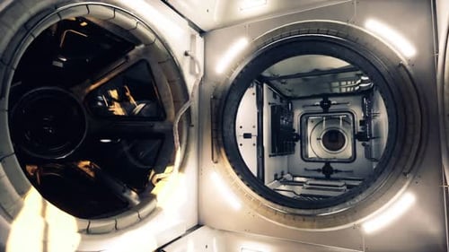 Hub, der Verbindungen zwischen verschiedenen Abschnitten der Raumstation ermöglicht