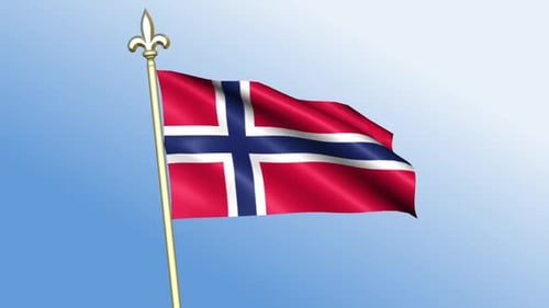 Realistic Waving Norway Flag Animation