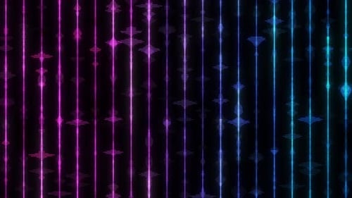 Animación simple de ecualizador de música colorida sobre fondo negro. Animación de patrones de ecualización