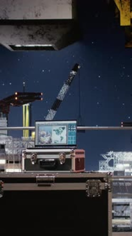 Vertical Video Offshore Oil Rig Systems Remotely Monitored Using Asset Management