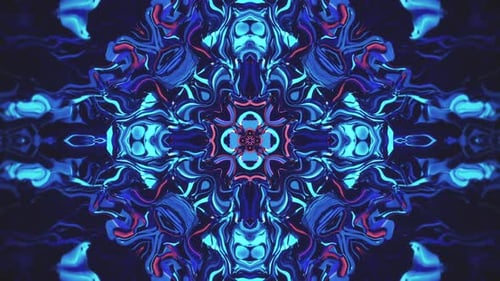 Fluid Abstract Liquid Kaleidoscope Background Loop