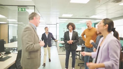 Business Team Discussing Strategy in Modern Office