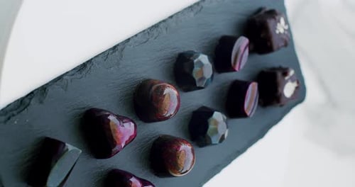 Sweet Dark Chocolate Turning Gourmet Dessert Ingredient