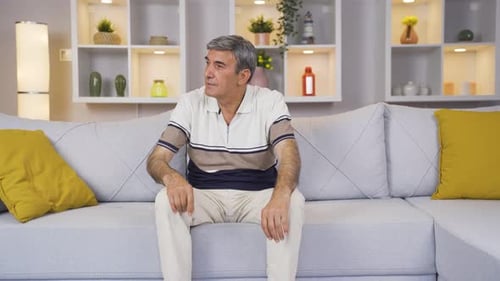 Lonely And Sad Old man.