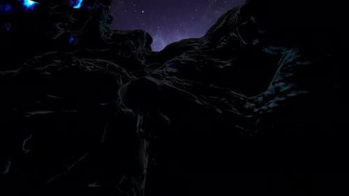 Large Asteroid meteor rock spinning in deep space