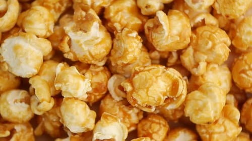 Close Up of Delicious Caramel Popcorn