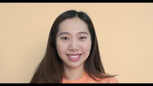 Young Woman Smiling Beautifully Close Up Portrait