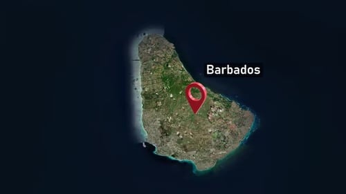 Barbados Country Zoom from Space to Earth