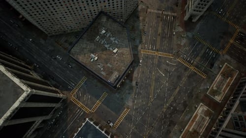 Vista aérea de los techos de los edificios del centro de Nueva York