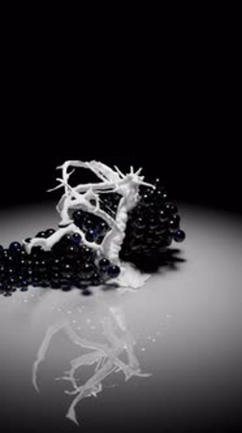 Abstract Glass Plant Growing 3D