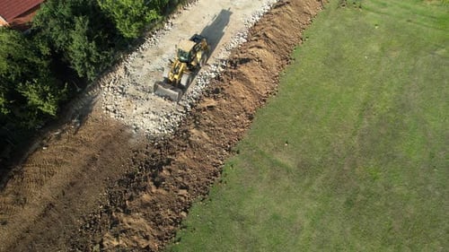 Baumaschinen und Straßenbau