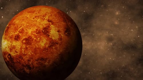 Rotated 3d Venus Surface Planet View