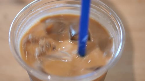 Enjoying Iced Coffee on a Warm Day