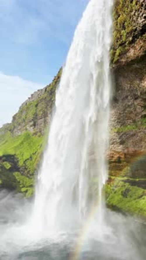 Beautiful View of the Iceland Waterfall Landscape Iceland Nature and Serenity View of the Earth