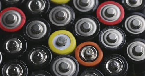 Close Up of Assorted Batteries