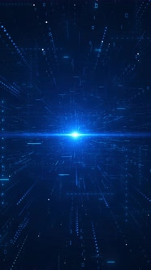 Digital data, Digital matrix particles, and security background, artificial intelligence analyzing i