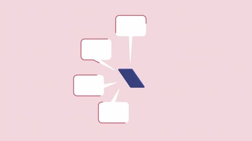 Téléphone animé avec élément contextuel