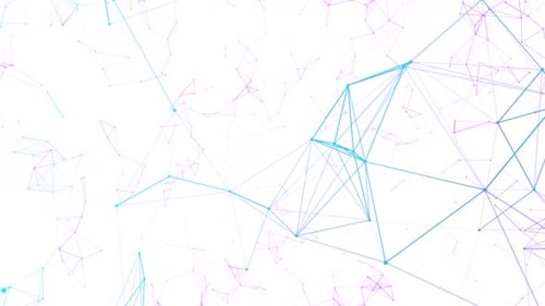Boucle d'arrière-plan colorée de la technologie Plexus V2