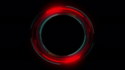 Technology colorful circle rotation motion video