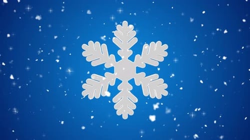3D-Schneeflocken-Hintergrundschleife V3